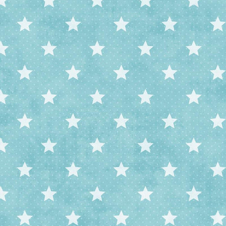 Starlet, lljusblå vaxduk med vita stjärnor och godkänd till kontakt med livsmedel.