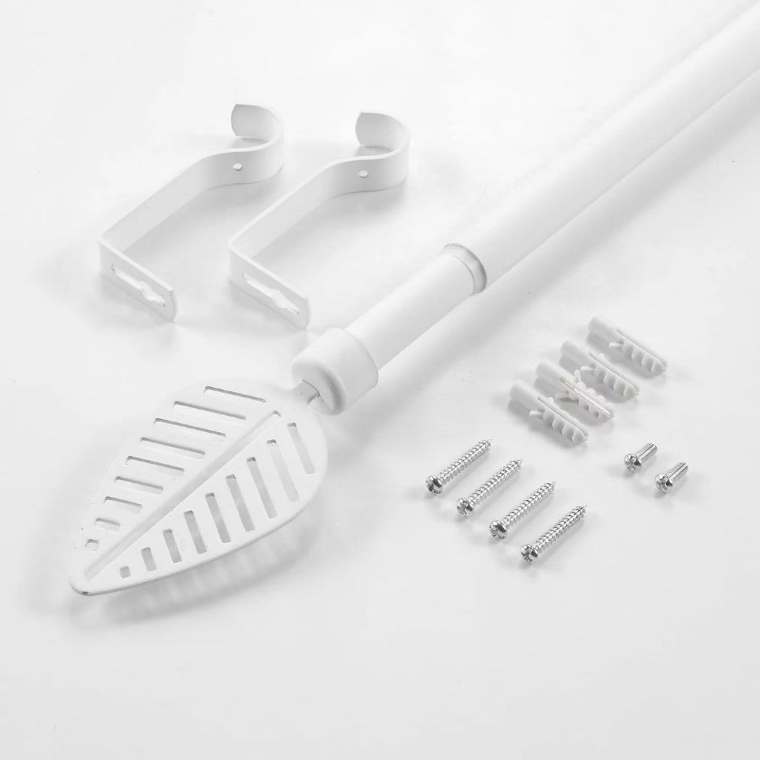 Stylea Vit – Justerbar gardinstång 120–210 cm, material