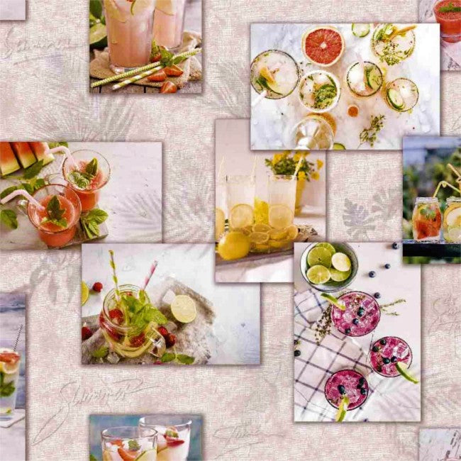 It’s Summer Time - Vaxduk med härliga drinkar