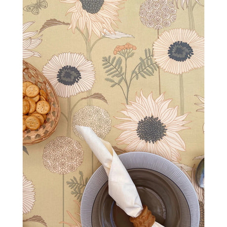 Sunflower Sense - Notes by Susanne Schjerning - textilvaxduk med glidskydd