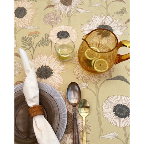 Sunflower Sense - Notes by Susanne Schjerning - textilvaxduk med glidskydd