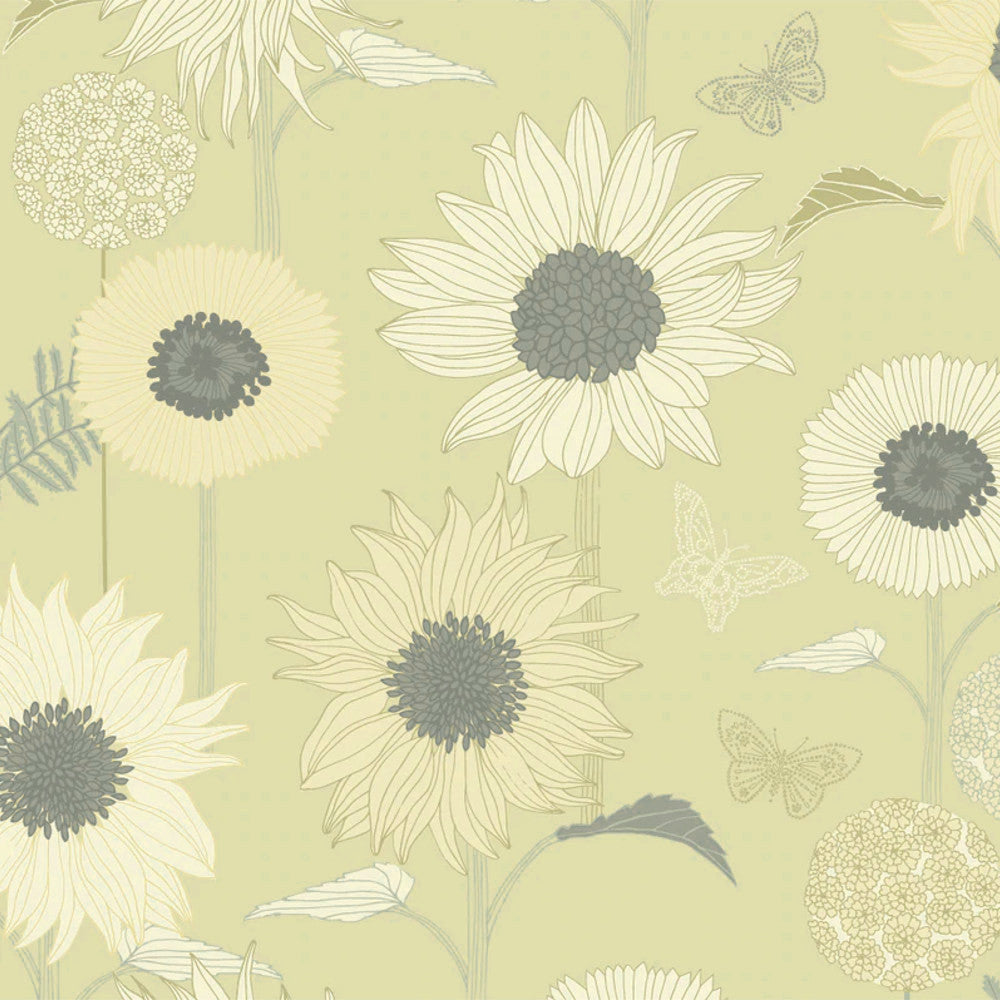 Sunflower Sense - Notes by Susanne Schjerning - textilvaxduk med glidskydd
