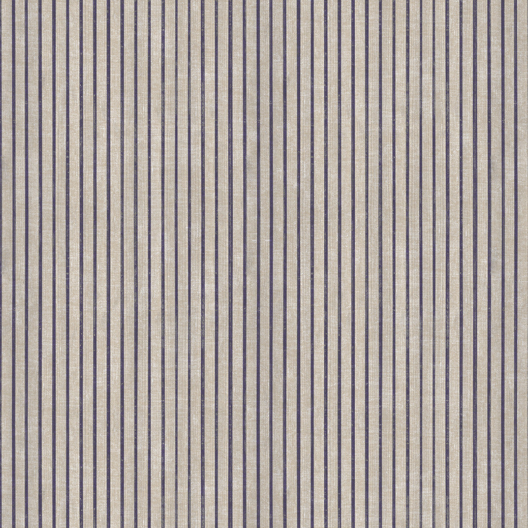 Sunna Blue - Vaxduk med ränder och linnelook, mönster