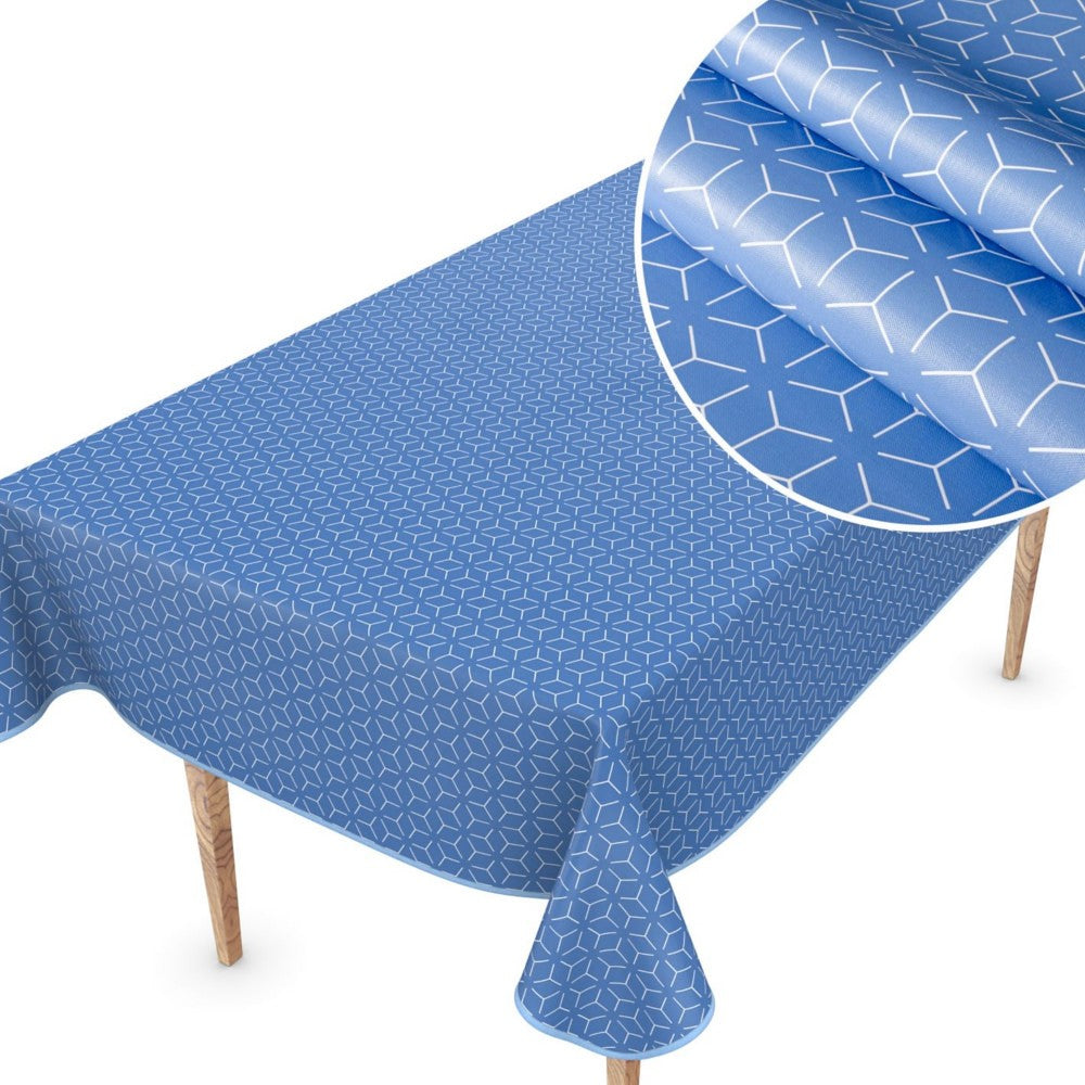 Symmetry New York Blue - Vaxduk med grafiskt mönster