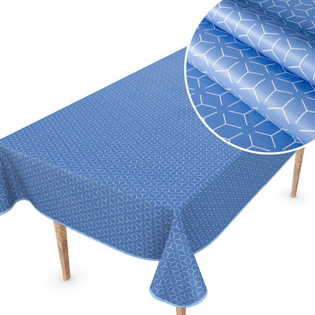 Symmetry New York Blue - Vaxduk med grafiskt mönster