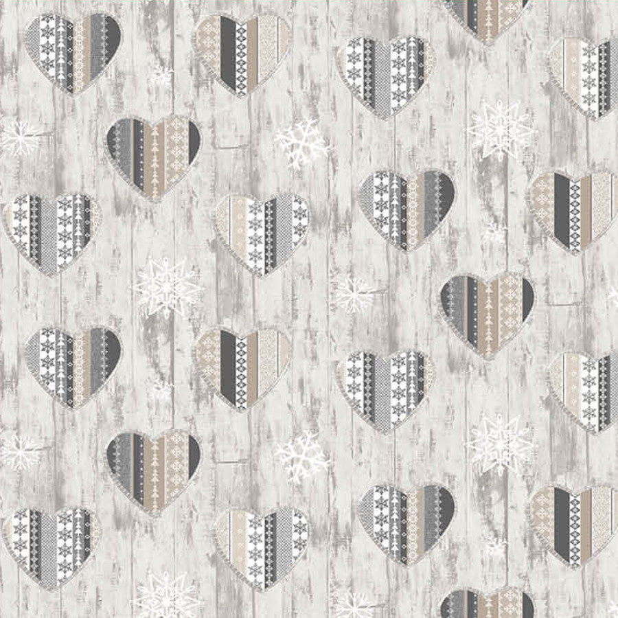 Taninges grå julduk textilvaxduk med fläckavvisande behandling, 155 cm bred