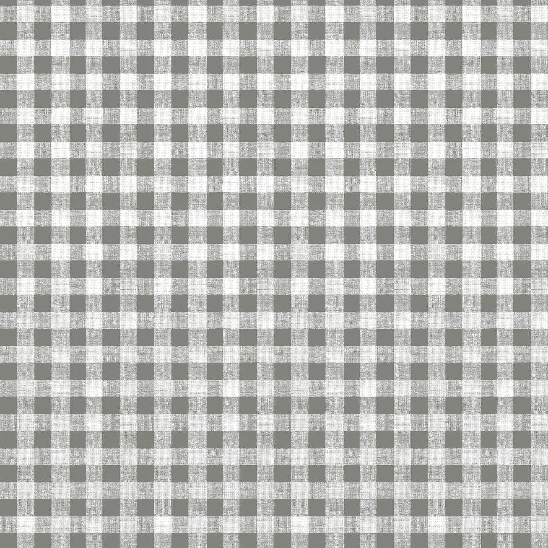 Rutor Grå/vit, 1,5 x 1,5 cm - Vaxduk med gårvita rutor och struktur