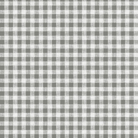 Rutor Grå/vit, 1,5 x 1,5 cm - Vaxduk med gårvita rutor och struktur