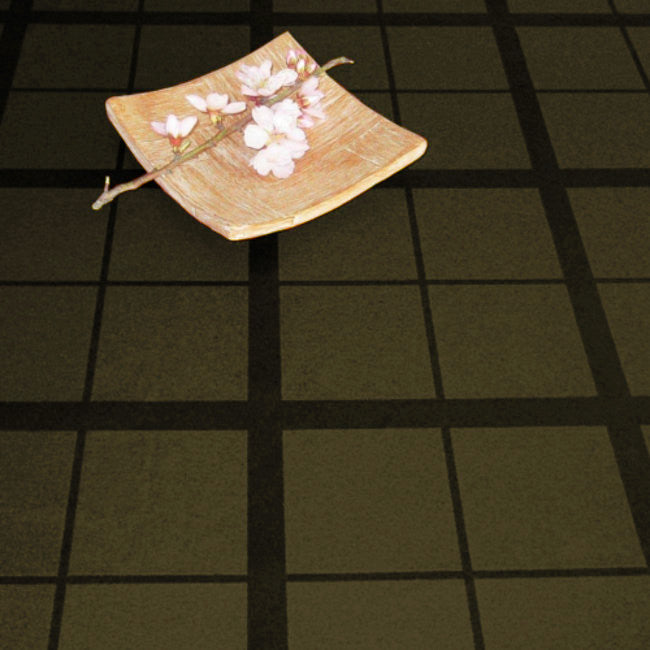 Cuadros Marron - Rutig textilvaxduk i jordfärger med grönton