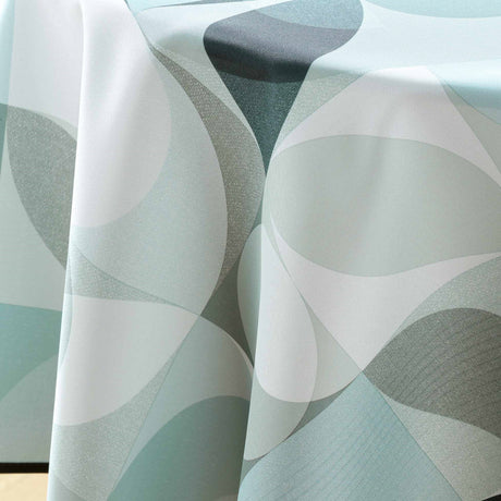 Närbild av Tessouro Sage dukens textur och mönster i gröna och grå toner