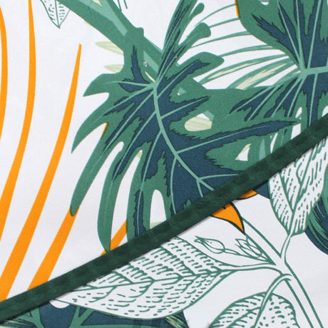 Textilia Guyana - Rund vaxduk med blad Ø 155 cm, närbild