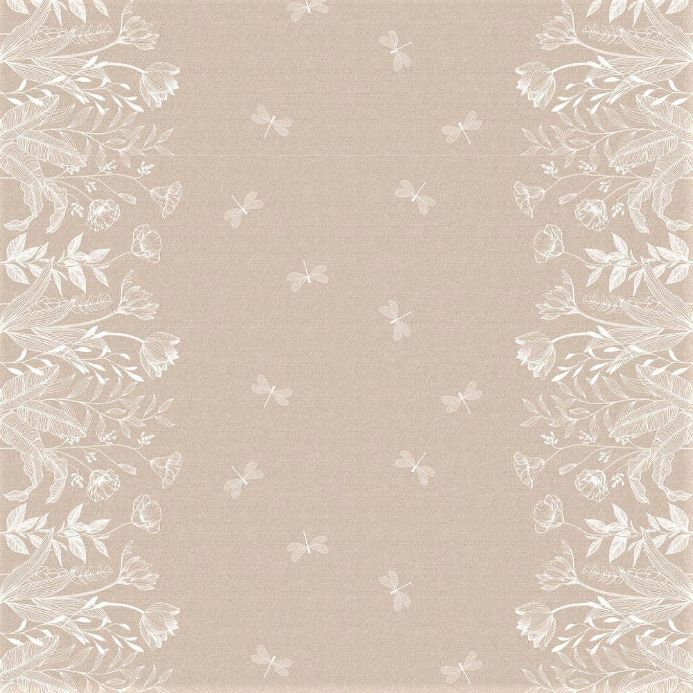 På rulle Textillia Fleurs White