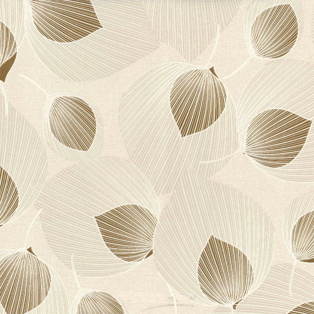 Textilia Helga Creme - Vaxduk med ett spännande bladmönster