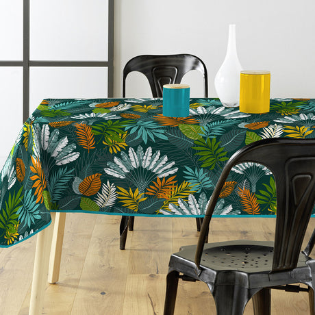 Textillia Panazio Dark - Mörkvaxduk med tropiska blad