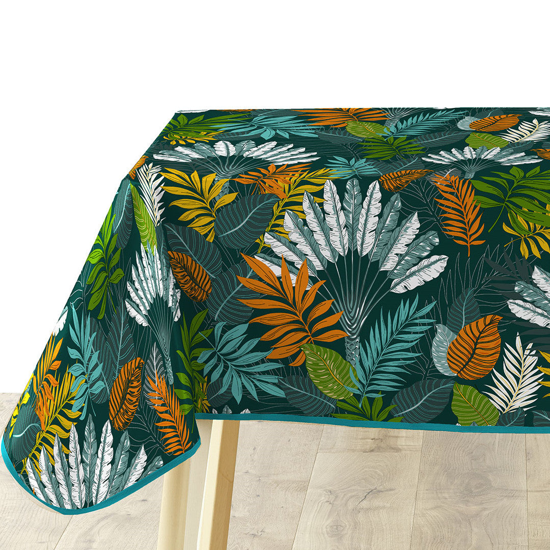 På bordet Textillia Panazio Dark -med tropiska blad