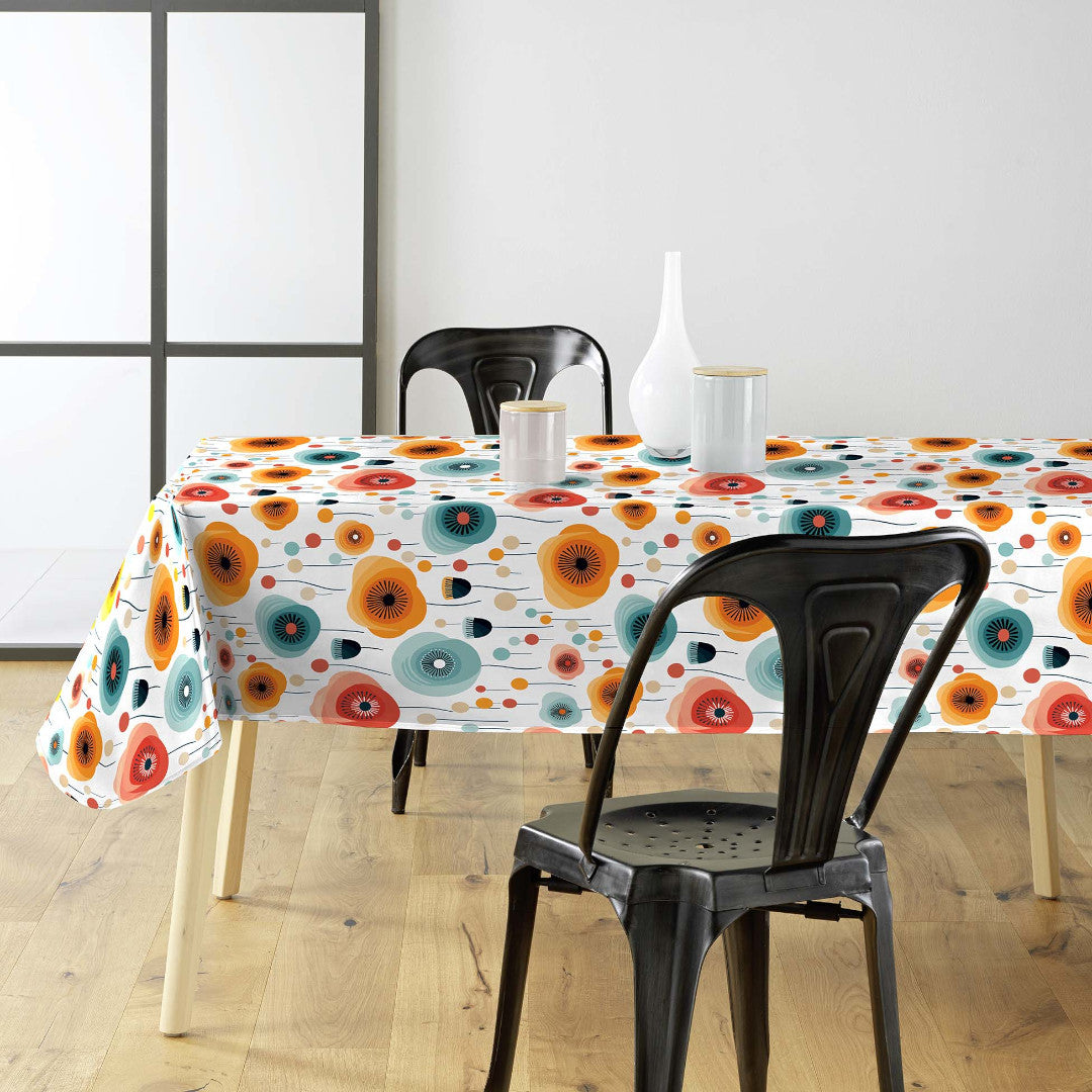 Triano - Retro vaxduk med ett lekfullt blommönster, miljö