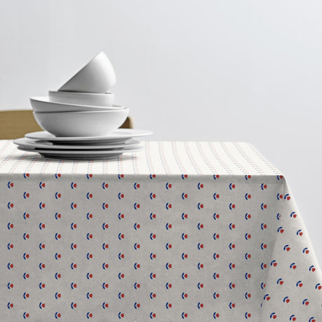 Tulip Royal Blue - Sødahl textilduk med tulpaner i rött och blått