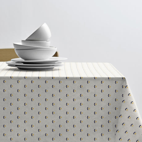 Tulip Royal Yellow - Sødahl textilduk med tulpaner i gult och svart