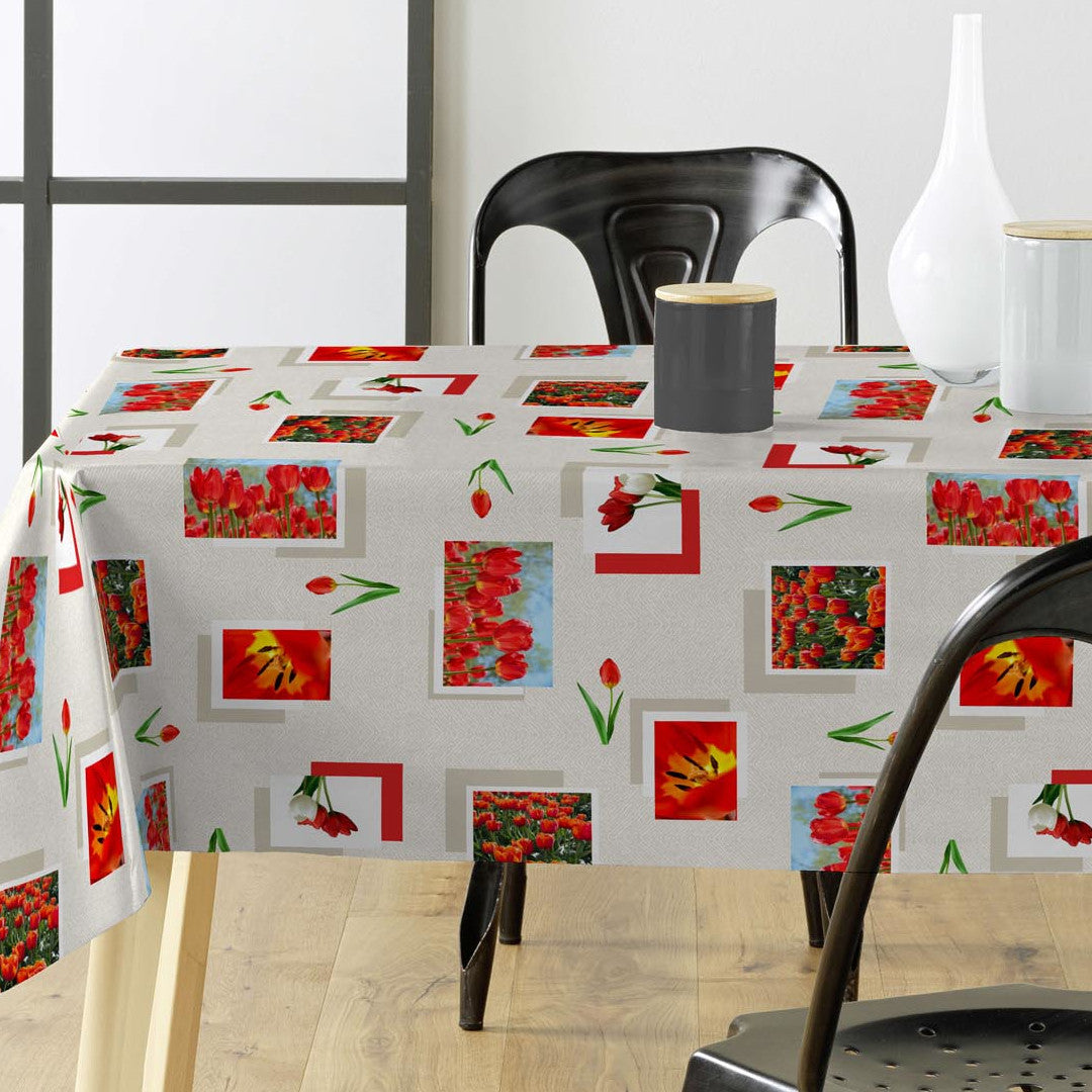 Tulipe - Vaxduk med tulpaner