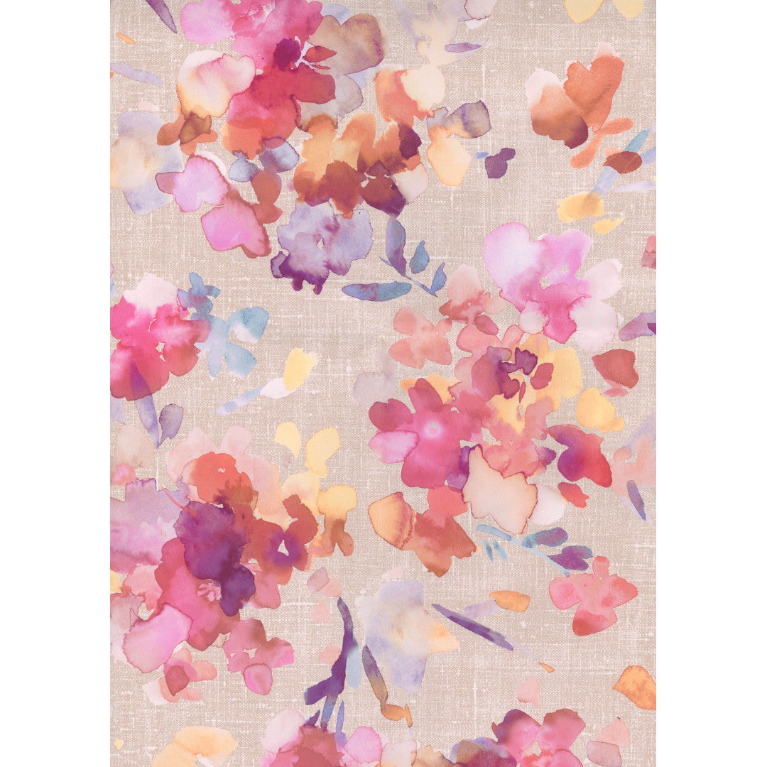 Un Dipinto – Textilvaxduk med akvarellblommor