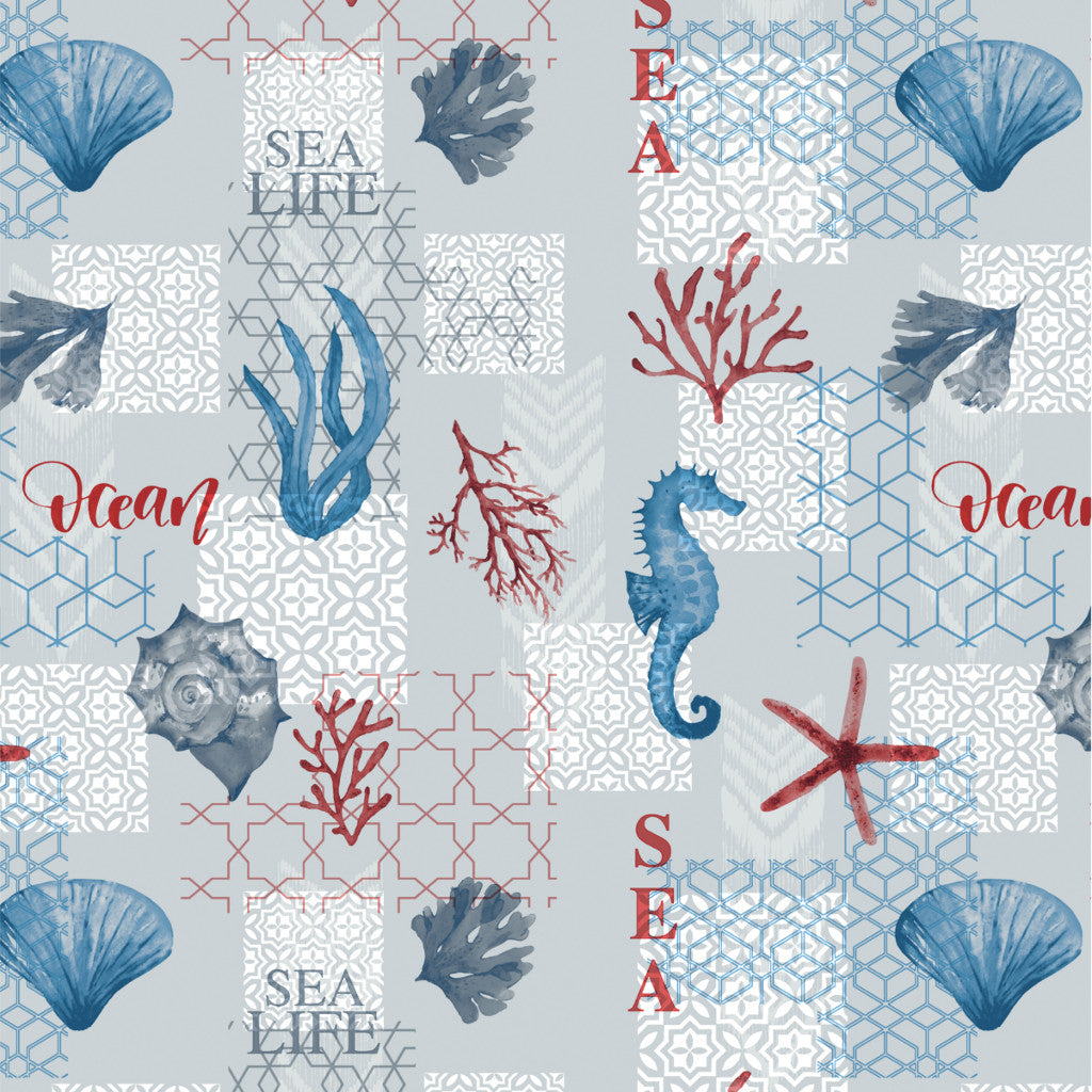 När bild av En undervattensvärld - Vaxduk med allt gott från havet