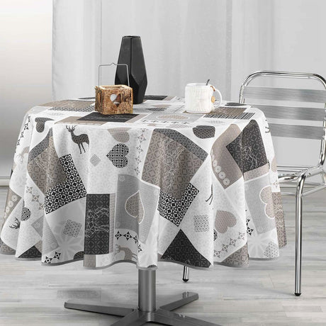 Valtho Natural Ø 180 cm, rund duk med fläkskydd, miljöbild