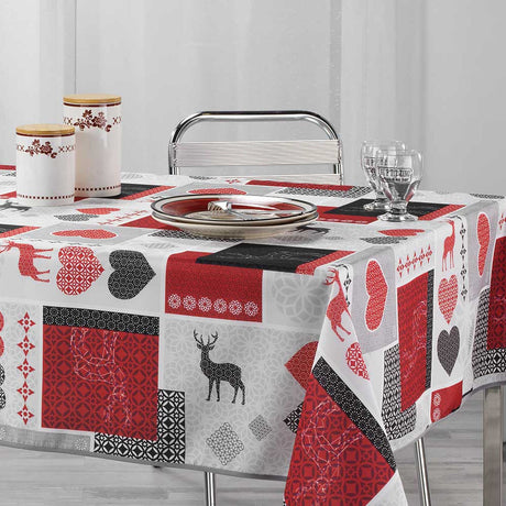 Valtho Red, bordsduk med fläckskydd, 150 x 240 cm