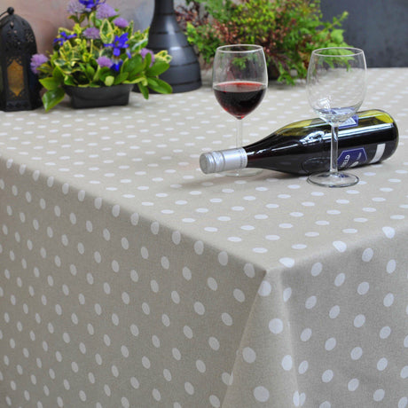 Van Gogh Blanco textilvaxduk med prickar, 160 cm