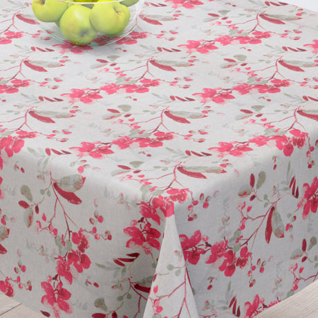 Vanda Rosa - Vackra blad och grenar på linneduk - 100 % linne