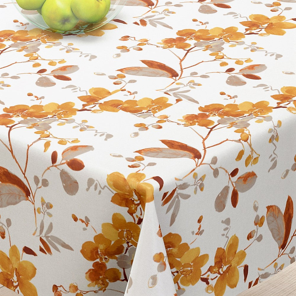 Vanda Senap - Vackra blad och grenar på linnedug - 100% linne