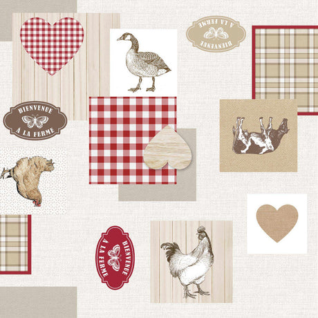 Välkommen till Gården - Vaxduk med en rustik och lantlig stil