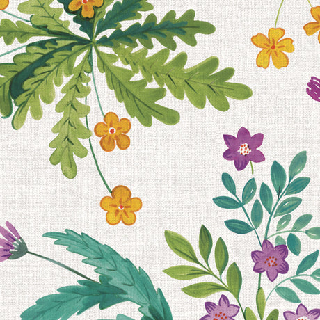 Vildklöver - Vaxduk med blommor och örter, närbild