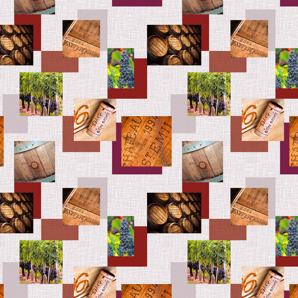 Vino Vingård – elegant vaxduk med motiv från franska vingårdar