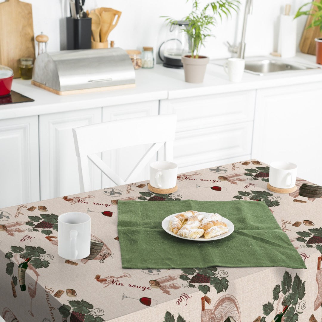 Vin Rouge - Vaxduk med franskt vinmotiv, miljö