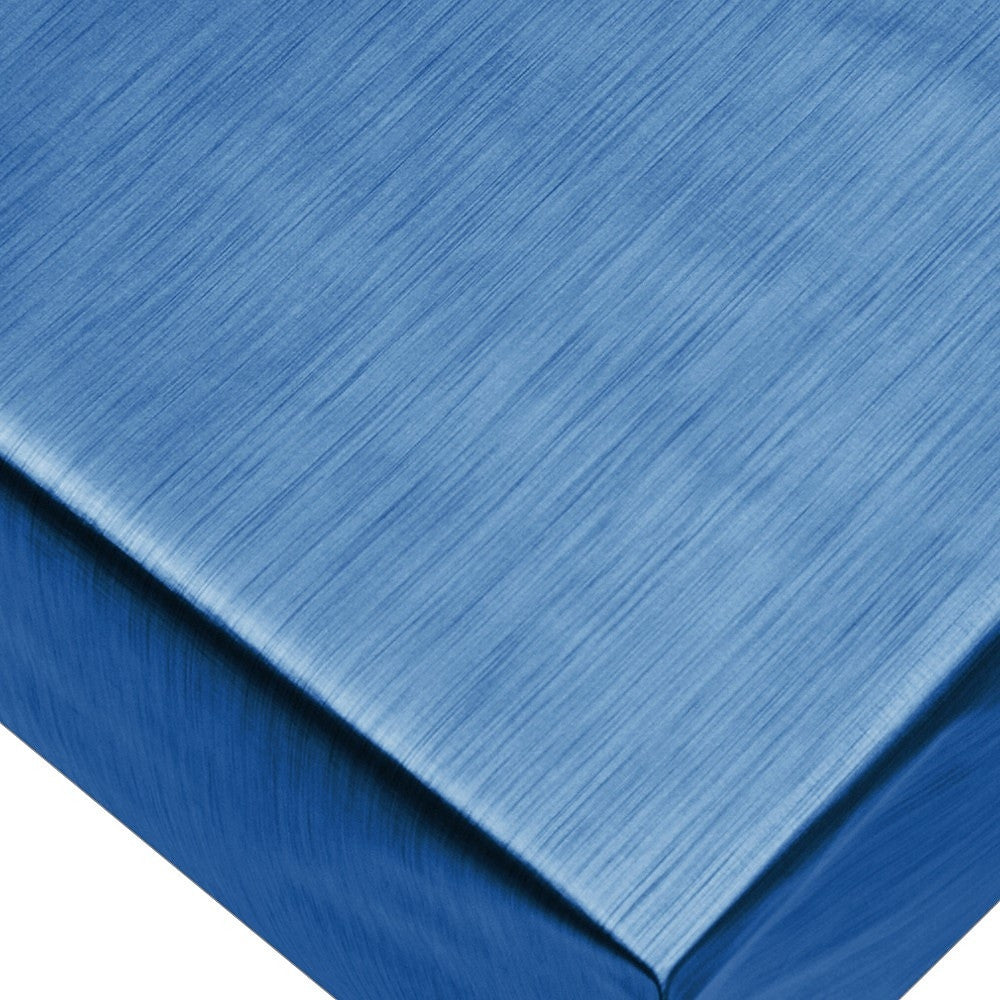 Metallic Blå - enfärgad vaxduk i metallic look
