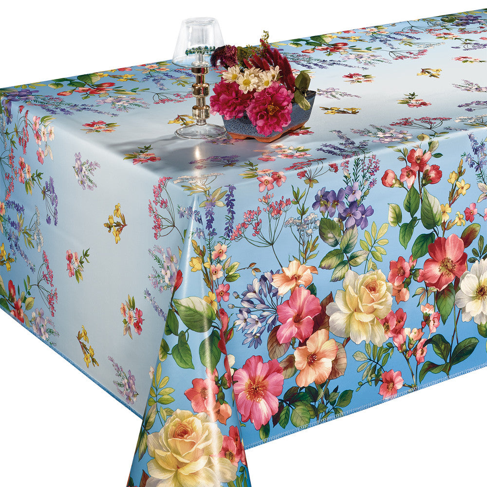 Blomsterprakt på ljusblå himmel