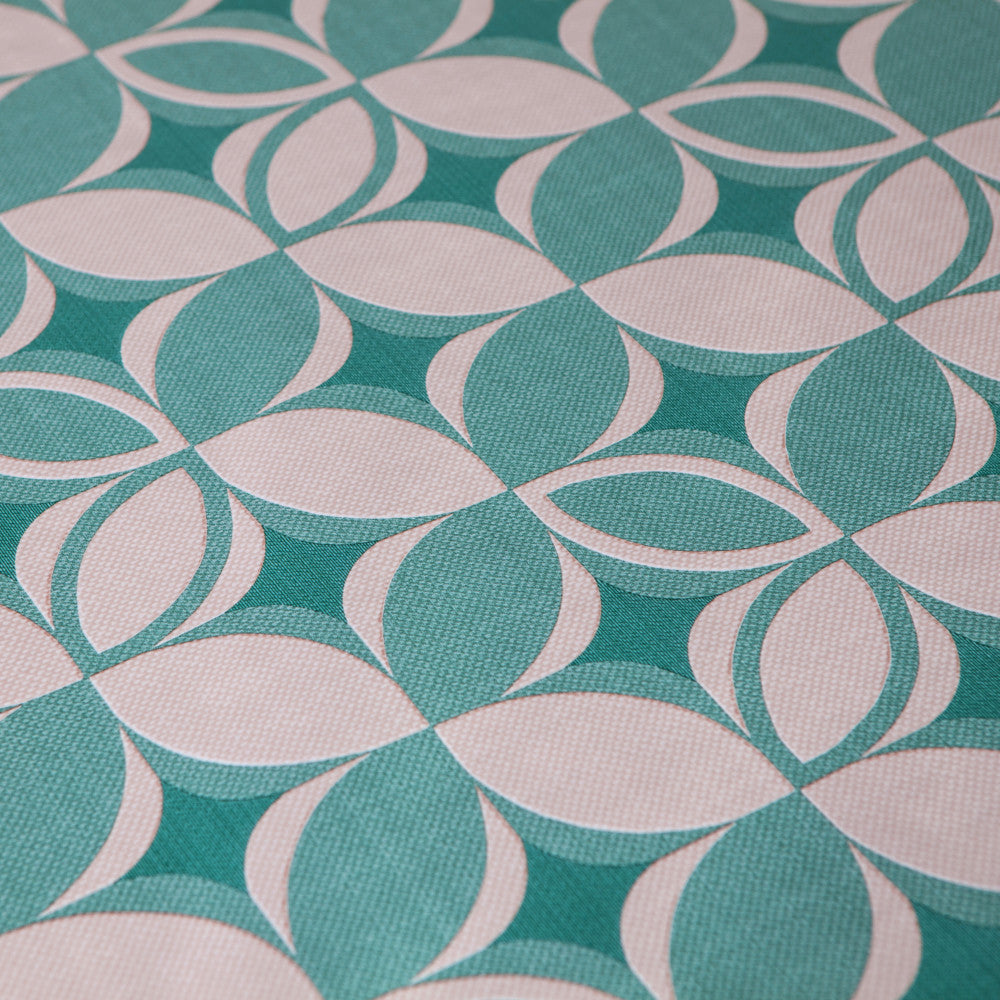 Fyrklöver opal, vaxduk med grafiskt mönster