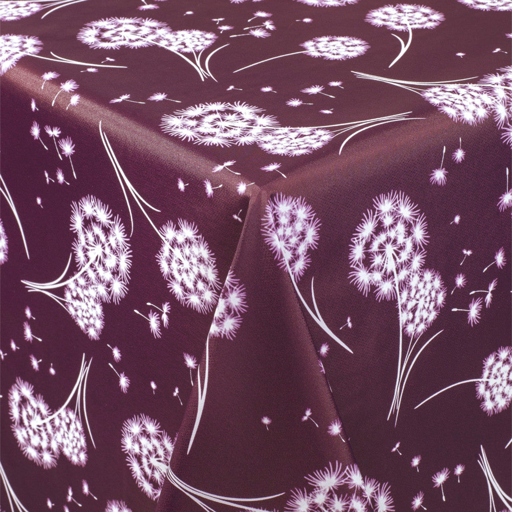 Fnok Lila - Vaxduk med maskrosor och tygliknande yta