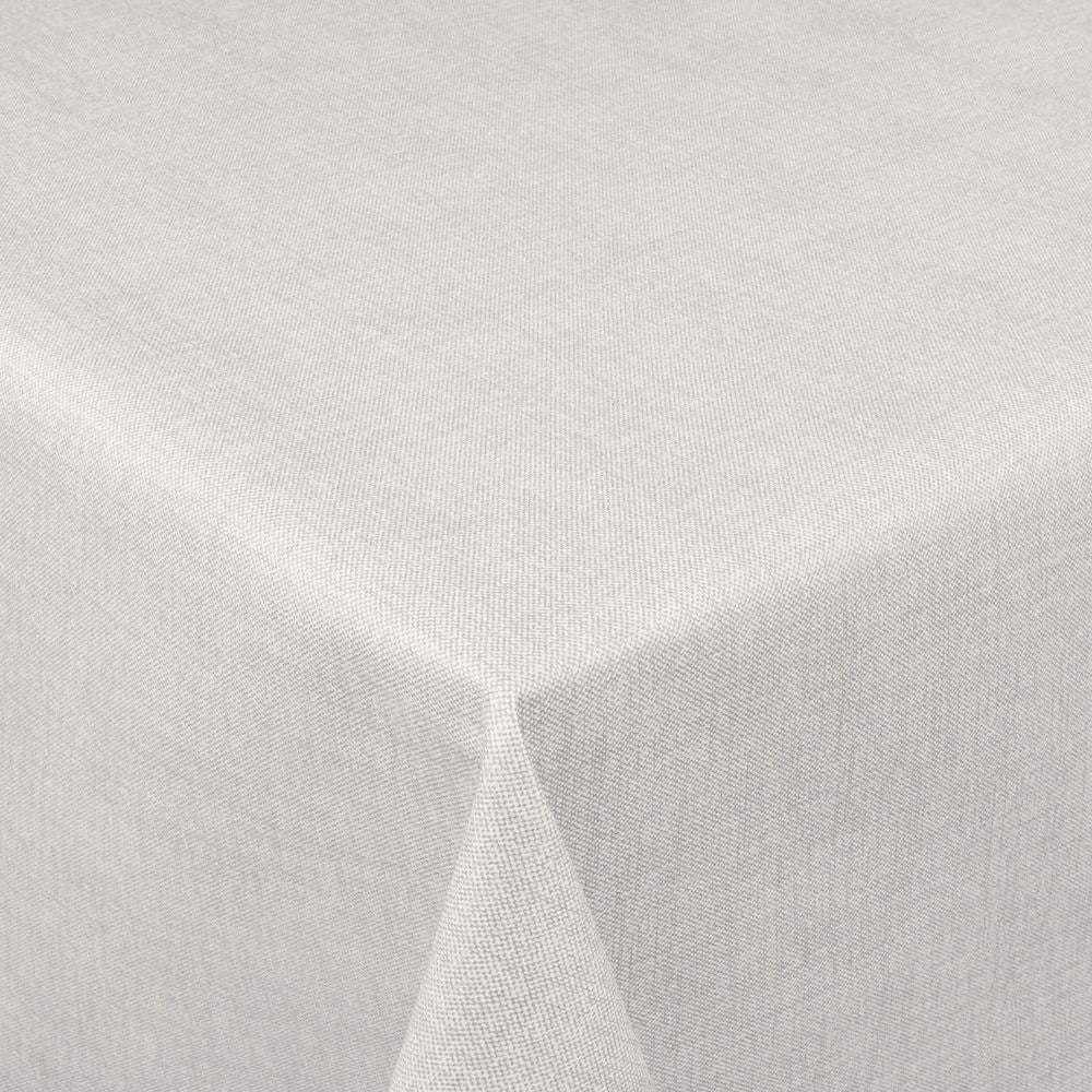 Linen Look Ljusgrå - Enfärgad vaxduk i linnelook med präglad yta