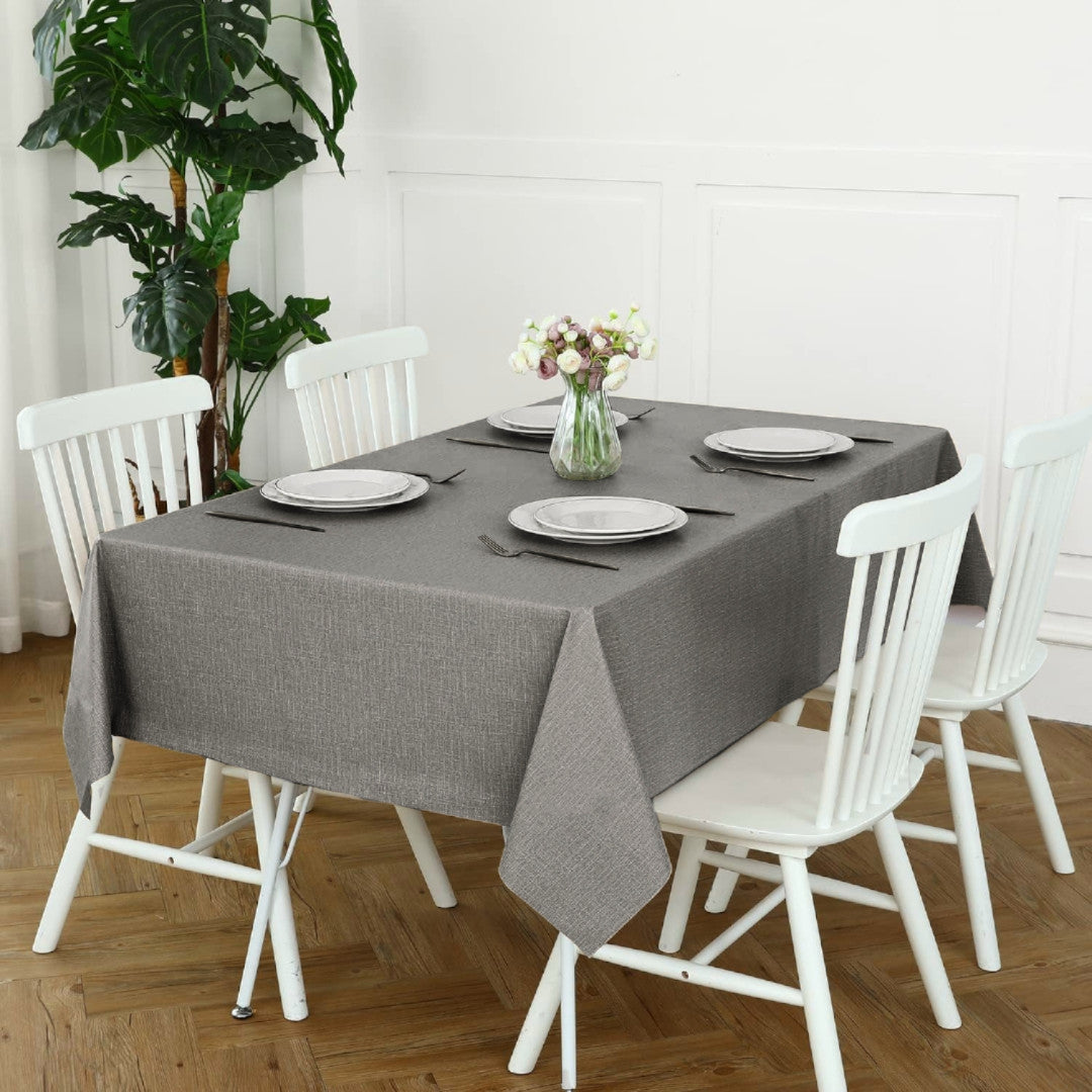 Linen Look Stone – Enfärgad vaxduk i linnelook med präglad yta, miljö