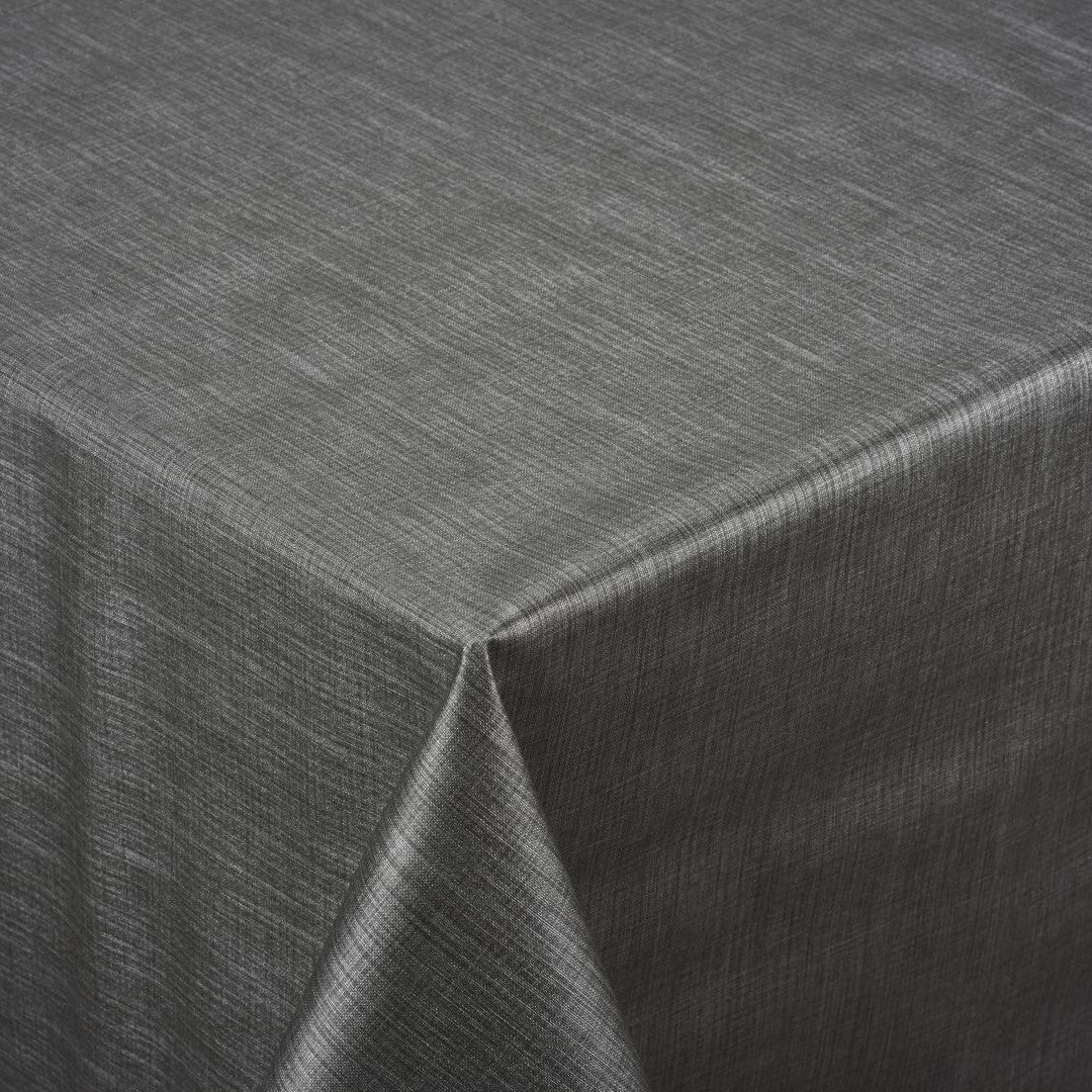 Vaxduk Linette, lätt präglad linne look antracit
