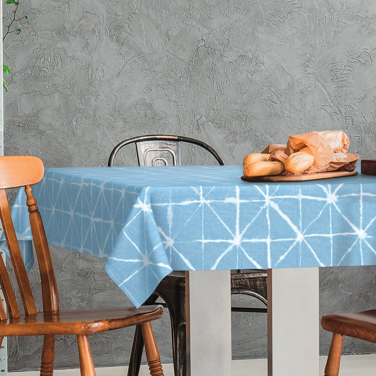 Magrib Himmelblå - LFGB, vaxduk godkänd för kontakt med livsmedel