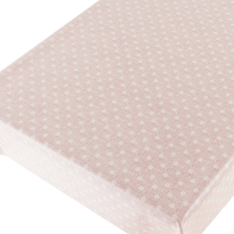 New Dot Pink -Vaxduk med prickar och lätt präglad linnelook på bordet