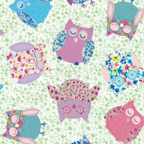 Owls, vaxduk med härliga ugglor i fina färger