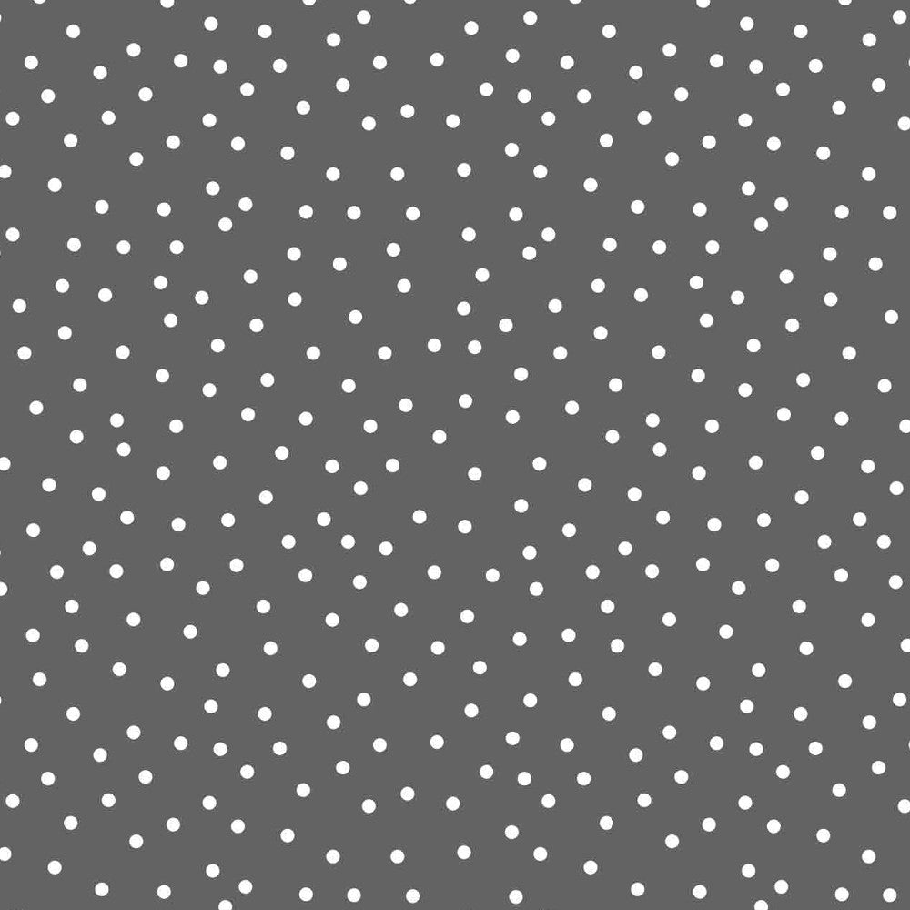 Prik Antracit - Vaxduk med vita prickar närbild