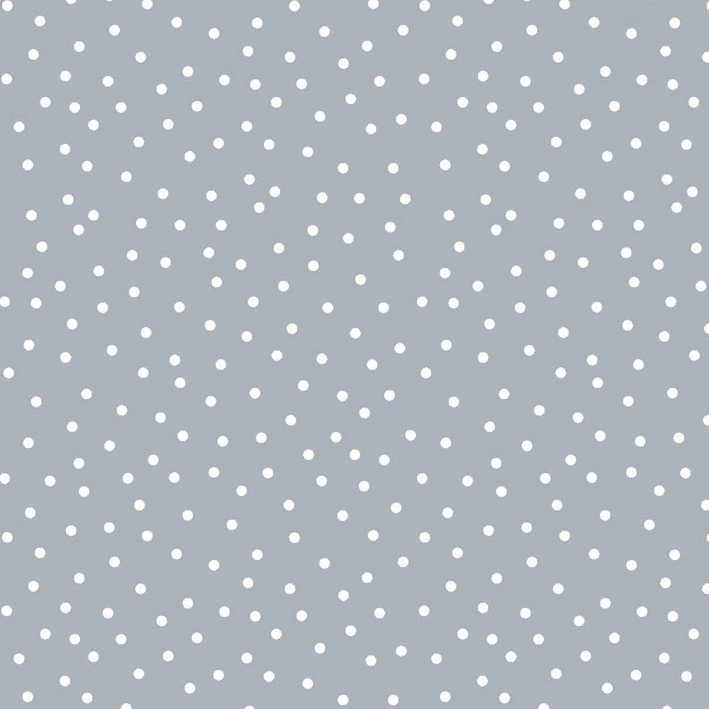 Prick Blågrå - Vaxduk med vita prickar