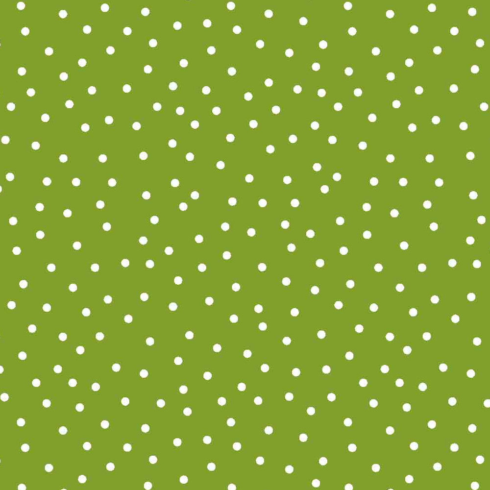 Prick Grön - Vaxduk med vita prickar