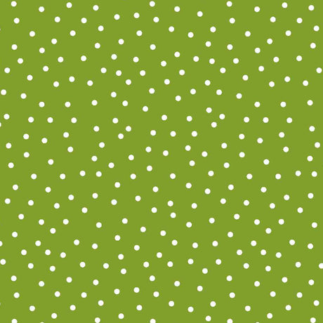 Prick Grön - Vaxduk med vita prickar