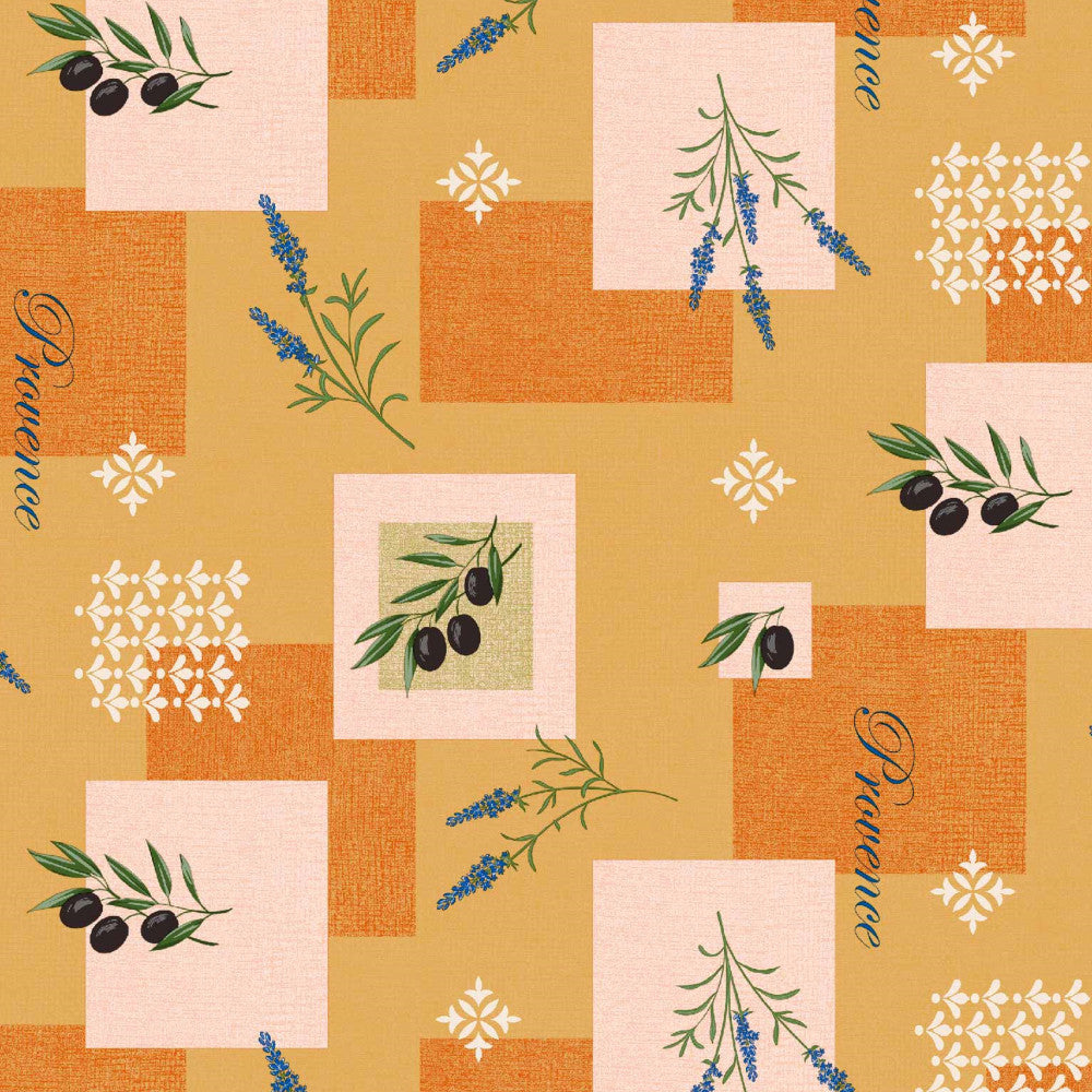 På bordet Vaxduk - Provence Oliver Lavendel Orange