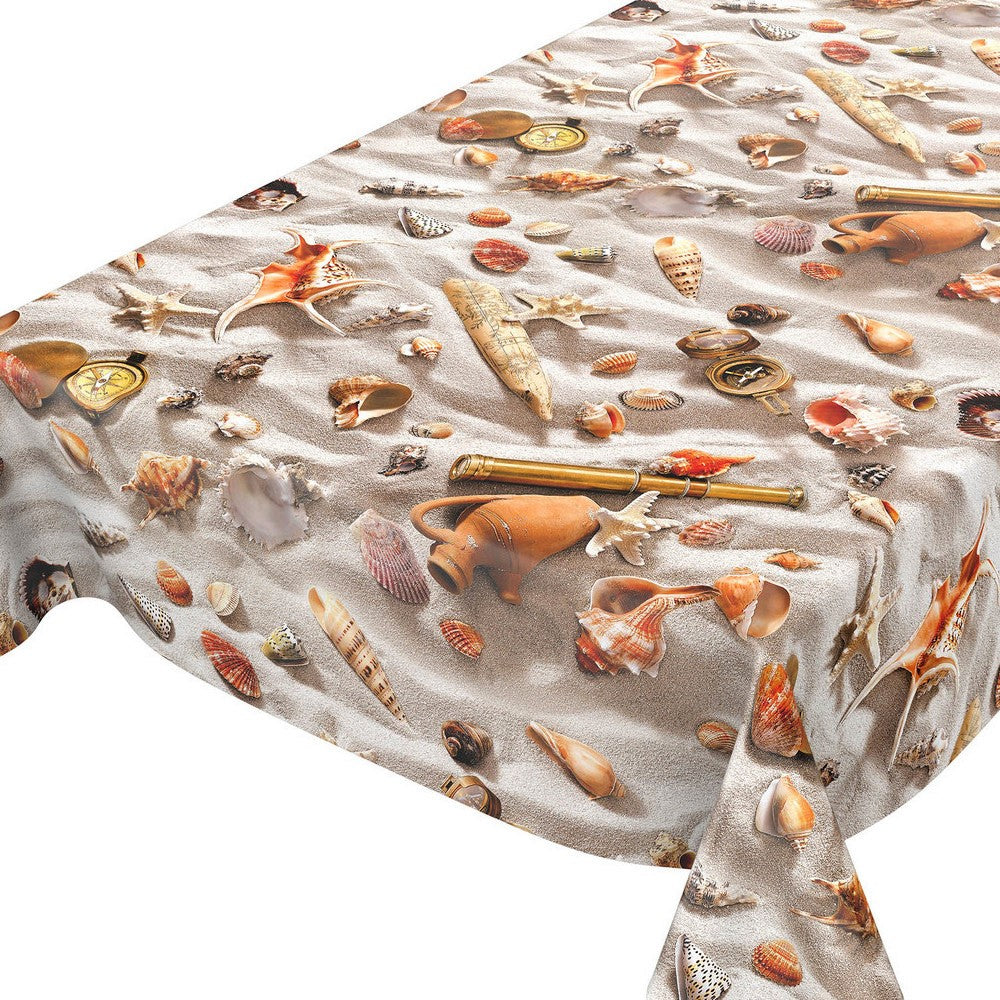 Närbild Vaxduk Futura - snäckor på stranden